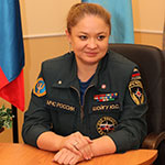 Шойгу Юлия Сергеевна на сборах психологической службы МЧС России в 2013 году.