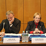 Вероника Скворцова и Дмитрий Ливанов на первом заседании Попечительского совета РАО